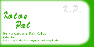 kolos pal business card